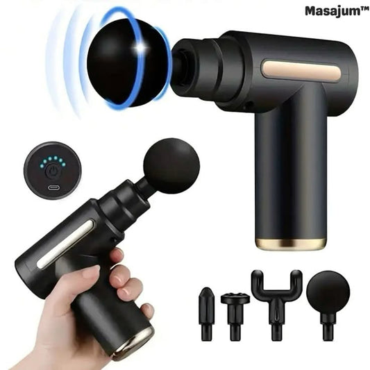 Masajum™ Profosyonel 4 Başlıklı Masaj Tabancası
